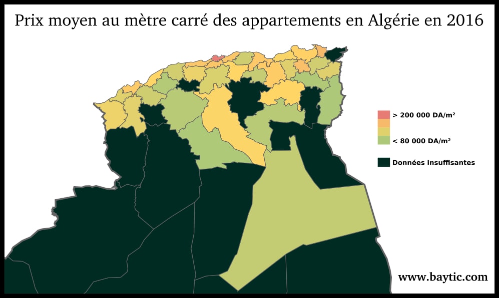Algérie Prix appartement